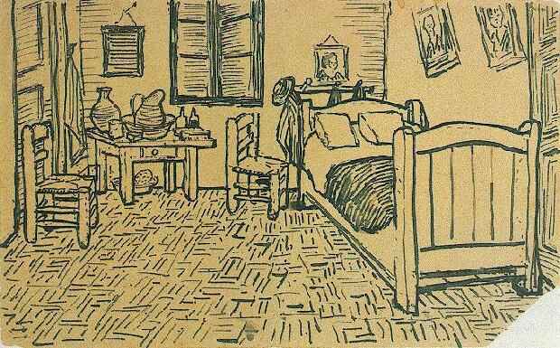 Croquis, Habitació a Arle, Vincent Van Gogh